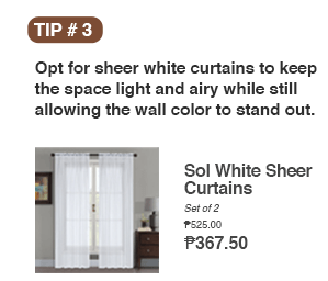 Sol White Sheer Set of 2 Curtains