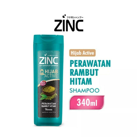 ZINC Shampoo Hijab Active Perawatan Rambut Hitam 340ml