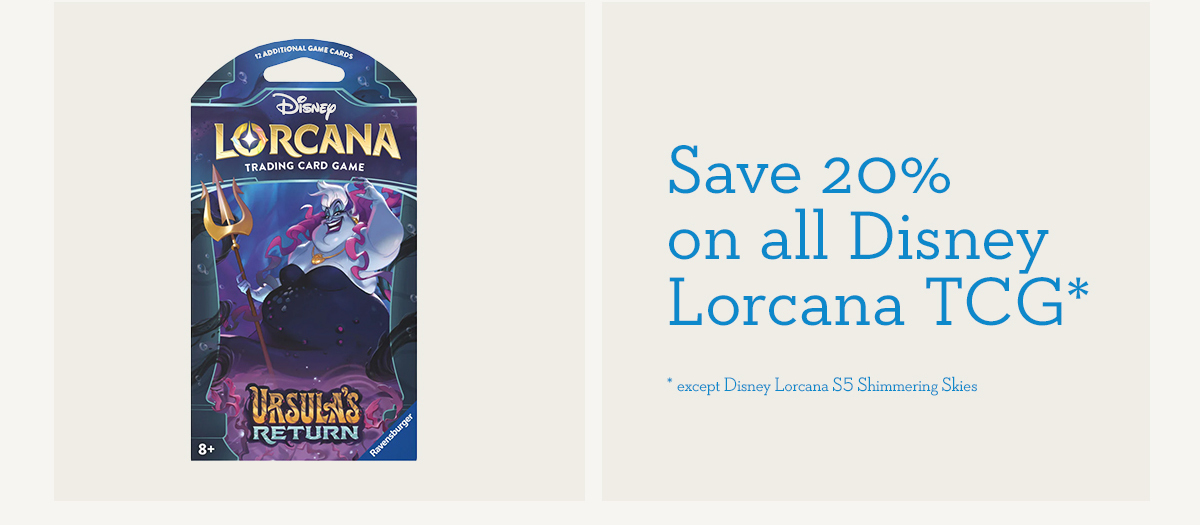 20% off on all Disney Lorcana TCG