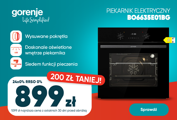 Piekarnik z grillem Gorenje tylko 899 zł
