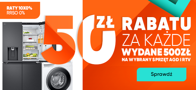 50 zł rabatu za każde wydane 500 zł od razu!