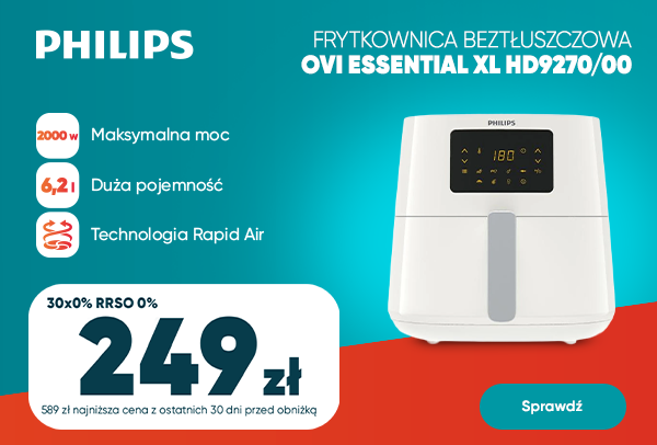 Airfryer Philips OVI Essential XL HD9270/00 tylko 249 zł