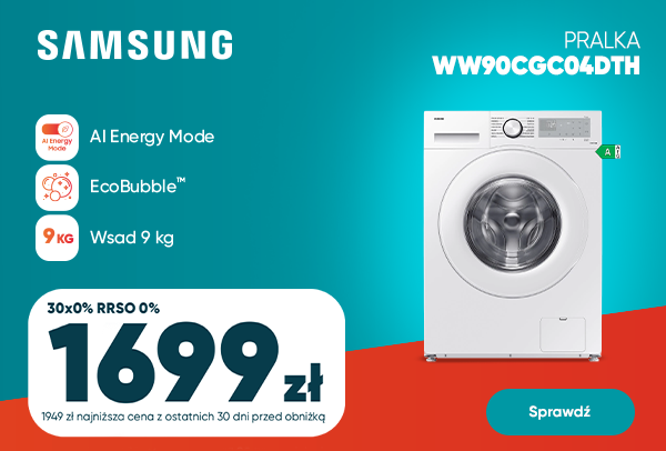 Pralka Samsung tylko 1699 zł