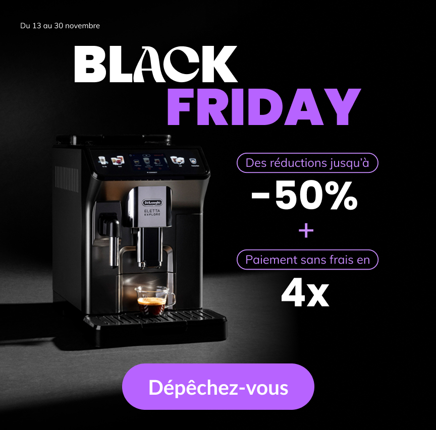 BLACK FRIDAY | Des réductions jusqu'à -50% + paiement sans frais en 4x - Du 13 au 30 novembre 2025
