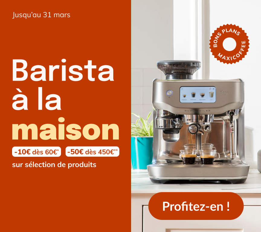 Jusqu'au 31 mars - Barista à la maison -10€ dès 60€ d'achat & -50€ dès 450€ d'achat, sur une sélection de produits.