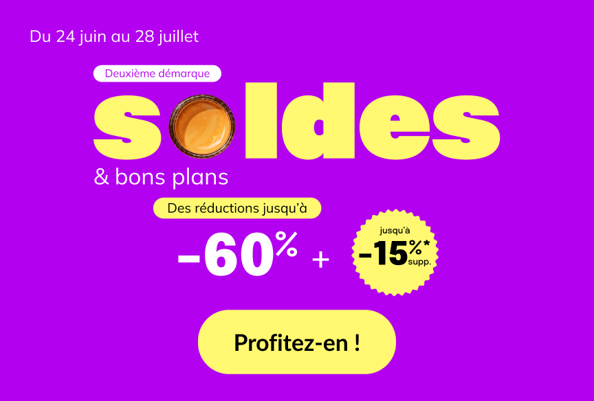 Soldes & bons plans - Jusqu'à -60%, du 24 juin au 21 juillet 2026 - et -15% supplémentaires dès 59€ d'achat*
