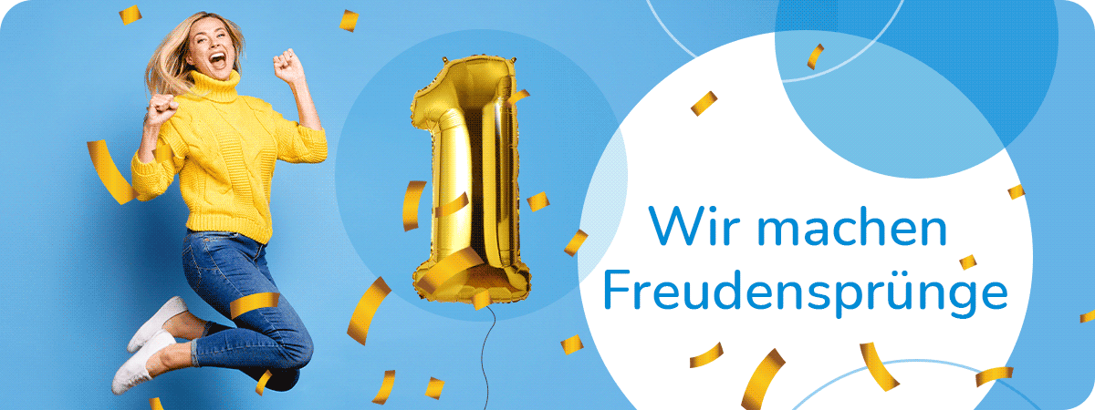 Wir machen Freudensprünge