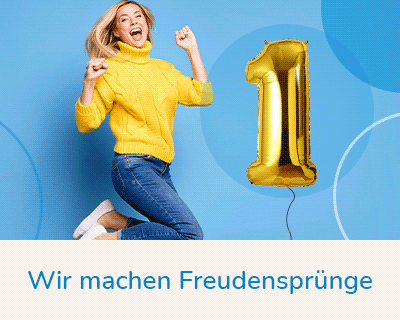 Wir machen Freudensprünge