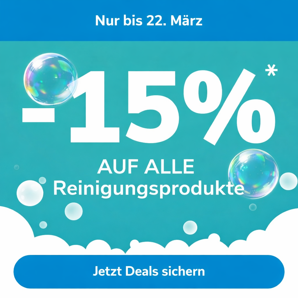 -15% auf alle Reinigungsprodukte