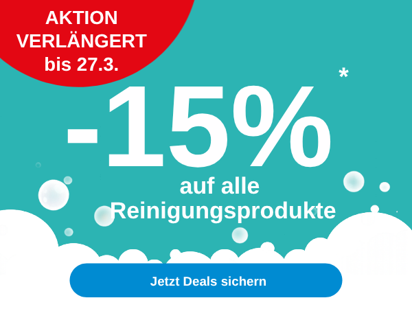 -15% auf Reinigungsprodukte