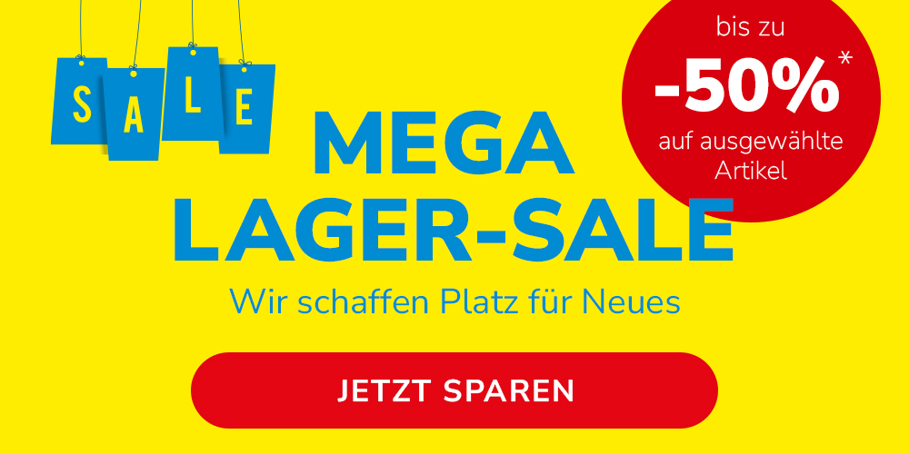 MEGA LAGER-SALE – bis zu -50% auf ausgewählte Artikel*