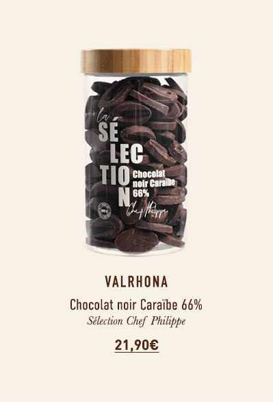 Chocolat noir Caraïbe 66% - 500 g - Sélection Chef Philippe - Valrhona