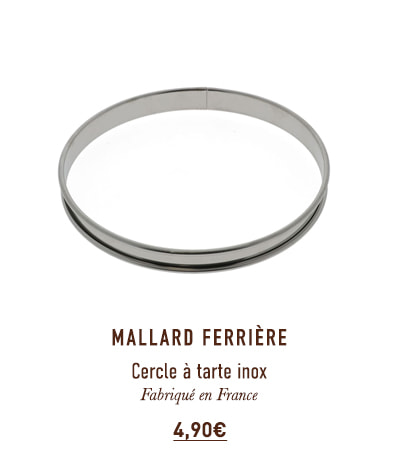 Cercle à tarte inox - ht 2,1 cm - Ø 18 cm - Mallard Ferrière