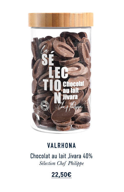 Chocolat au lait Jivara 40% - 500 g - Sélection Chef Philippe - Valrhona