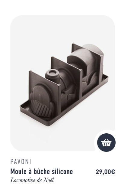 Moule à bûche silicone - Locomotive de Noël - 25 x 8 cm - Pavoni