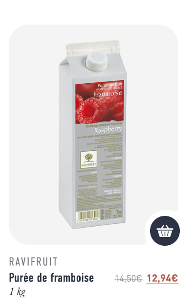 Purée de framboise - 1 kg - Ravifruit
