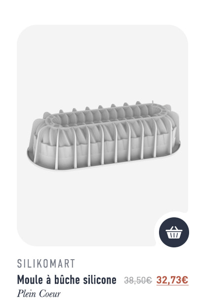 Moule à bûche silicone - Plein Coeur - 23,6 x 8 cm - Silikomart