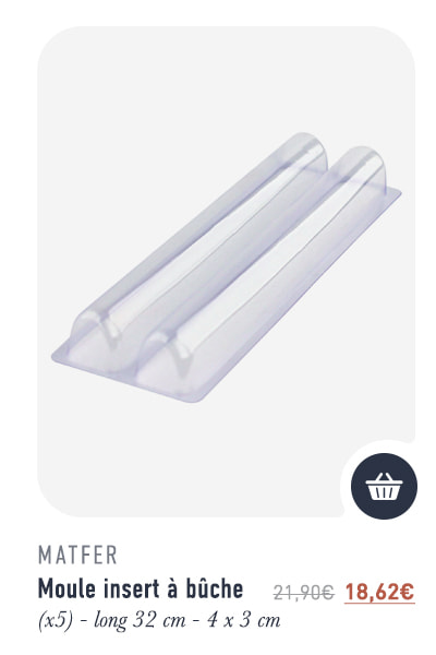 Moule insert à bûche (x 5) - long 32 cm - 4 x 3 cm - Matfer