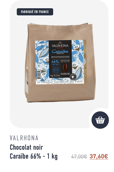 Chocolat noir Caraïbe 66% - 1 kg - Valrhona