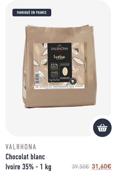 Chocolat blanc Ivoire 35% - 1 kg - Valrhona