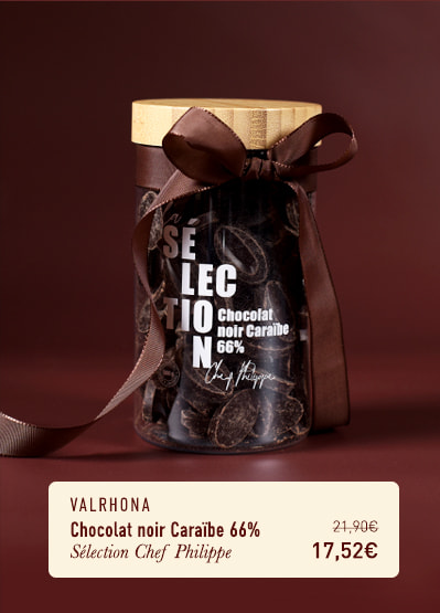 Chocolat noir Caraïbe 66% - 500 g - Sélection Chef Philippe - Valrhona