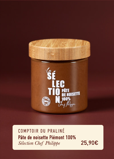Pâte de noisette Piémont 100% - 250 g - Sélection Chef Philippe - Comptoir du Praliné