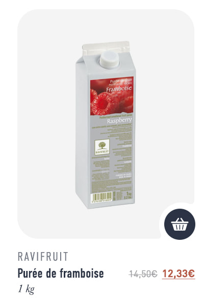 Purée de framboise - 1 kg - Ravifruit
