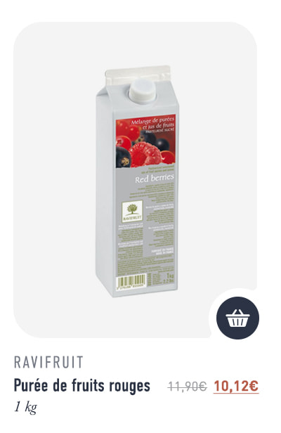 Purée de fruits rouges - 1 kg - Ravifruit