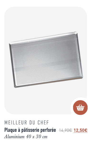 Plaque à pâtisserie perforée - Aluminium - 40 x 30 cm - Meilleur du Chef