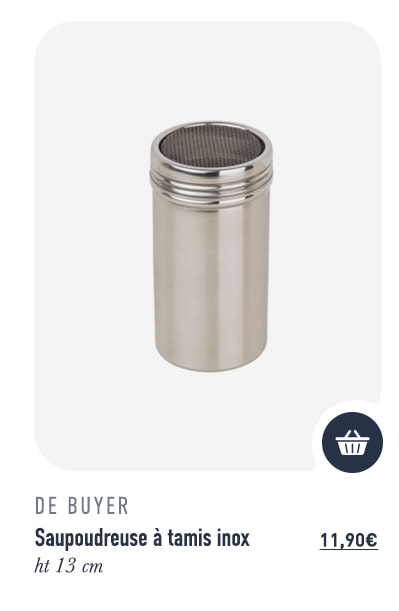 Saupoudreuse à tamis inox - ht 13 cm - De Buyer