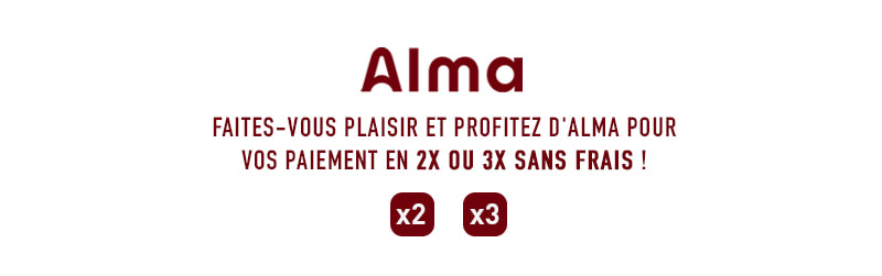 Faites-vous plaisir et profitez d'ALMA pour vos paiement en 2x ou 3x sans frais !