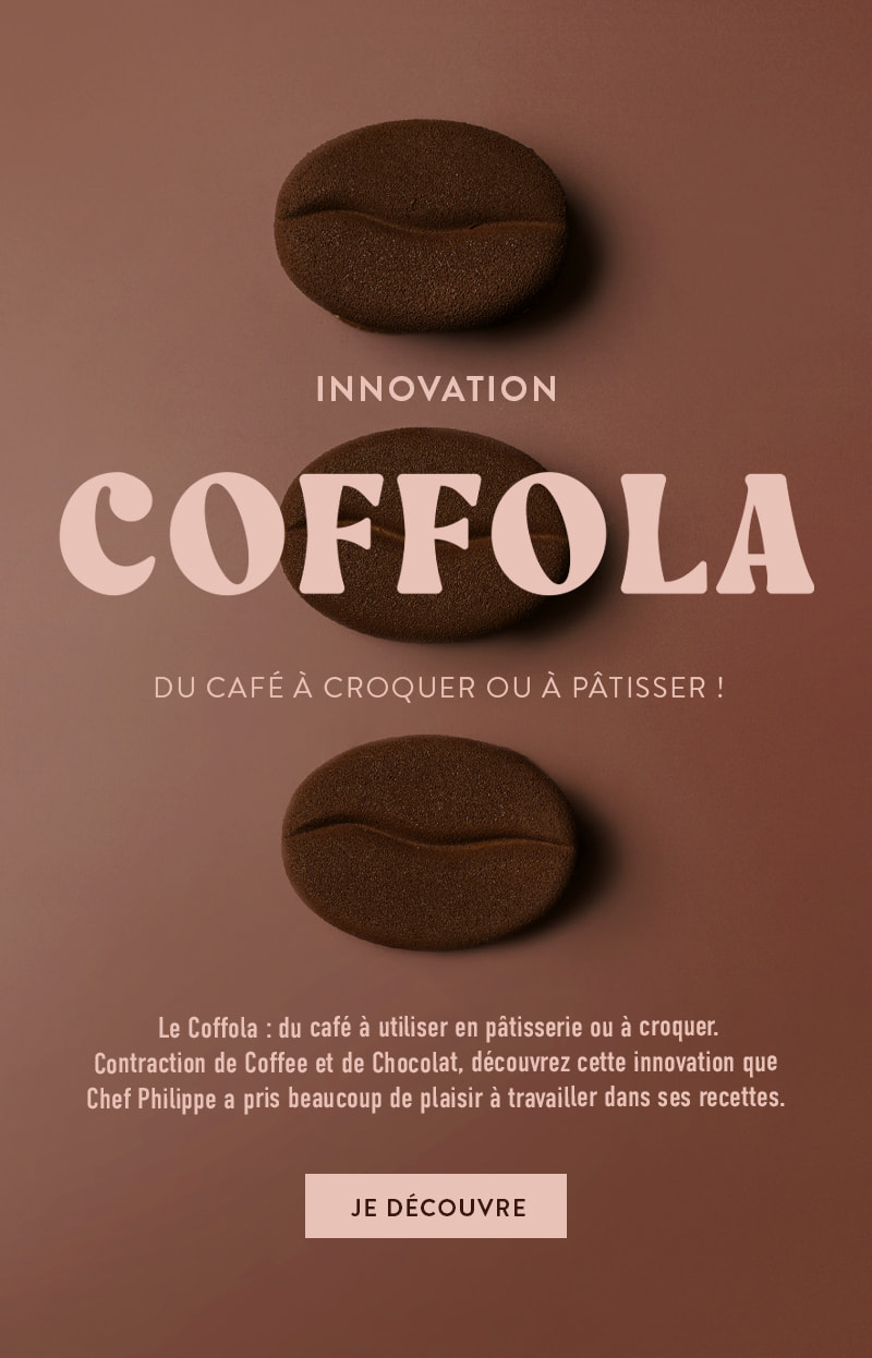  Le Coffola, c'est du café à utiliser en pâtisserie ou à croquer. Contraction de Coffee et de Chocolat, découvrez cette innovation que Chef Philippe a pris beaucoup de plaisir à travailler dans ses recettes.
