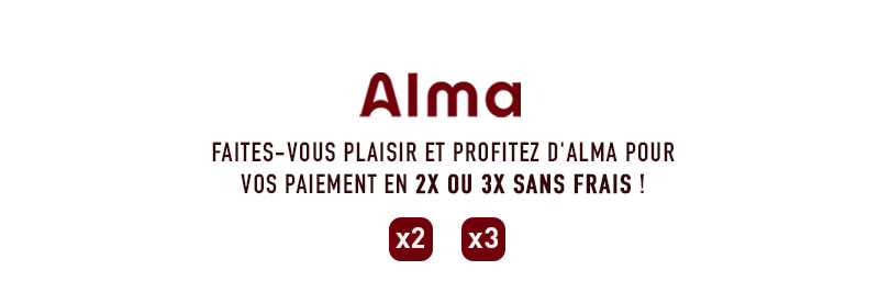 Faites-vous plaisir et profitez d'ALMA pour vos paiement en 2x ou 3x sans frais !