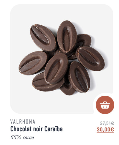 Chocolat noir Caraïbe - 66% cacao - 1 kg - Valrhona