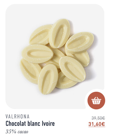 Chocolat blanc Ivoire - 35% cacao - 1 kg - Valrhona