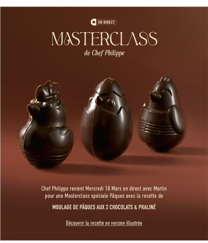 Moulage de Pâques aux 2 chocolats & praliné