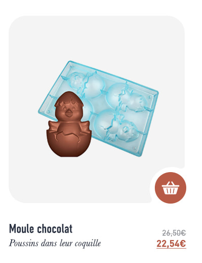 Moule chocolat - 2 poussins dans leur coquille