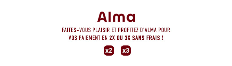 Faites-vous plaisir et profitez d'ALMA pour vos paiement en 2x ou 3x sans frais !