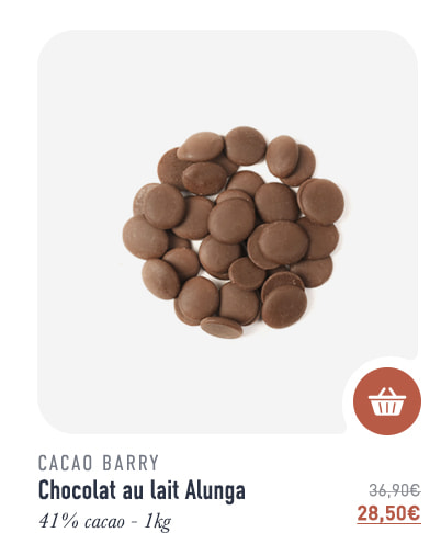 Chocolat au lait Alunga - 41% cacao - 1 kg - Cacao Barry