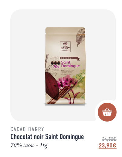 Chocolat noir Saint Domingue - 70% cacao - 1 kg - Cacao Barry