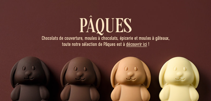 Notre page spéciale Pâques est ligne ! Chocolats de couverture, moule à chocolats, épicerie et moule à gâteaux, tout est à découvrir ici ! 