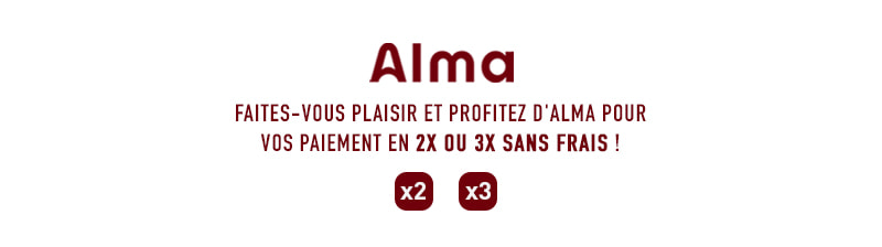 Faites-vous plaisir et profitez d'ALMA pour vos paiement en 2x ou 3x sans frais !