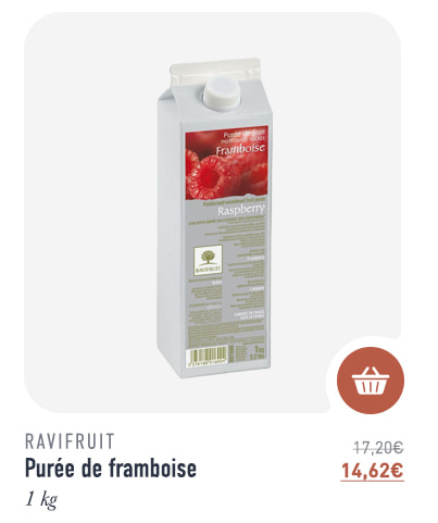 Purée de framboise - 1 kg - Ravifruit