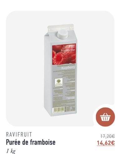 Purée de framboise - 1 kg - Ravifruit