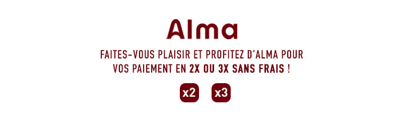 Faites-vous plaisir et profitez d'ALMA pour vos paiement en 2x ou 3x sans frais !
