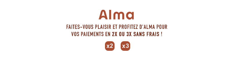 Faites-vous plaisir et profitez d'ALMA pour vos paiement en 2x ou 3x sans frais !