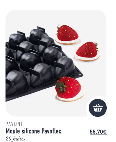 Moule silicone Pavoflex - 20 fraises - 40 x 30 cm - Pavoni