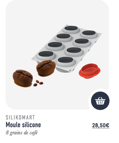 Moule silicone - 8 grains de café - 30 x 17,5 cm - Silikomart