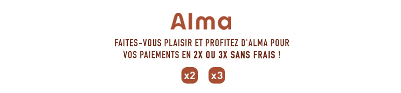 Faites-vous plaisir et profitez d'ALMA pour vos paiement en 2x ou 3x sans frais !