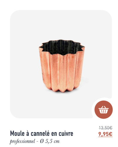 Moule à cannelé en cuivre - professionnel - Ø 5,5 cm